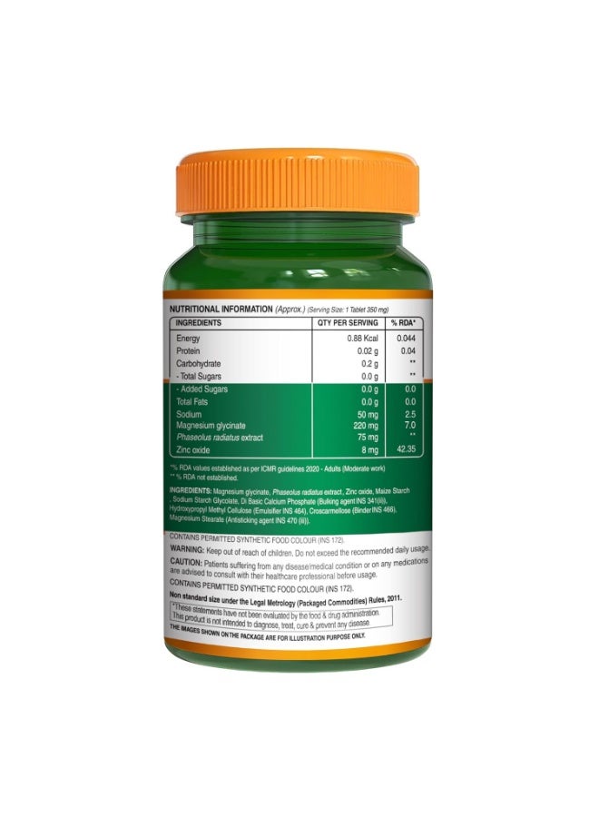 Pure Nutrition Magnesium Glycinate With Zinc Tablets 60's